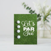 Golf Let's Par T-shirt Feestdagenkaart (Staand voorkant)