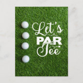 Golf Let's Par T-shirt Feestdagenkaart (Voorkant)