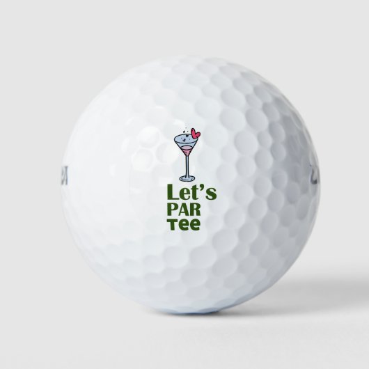 Golf Let's Par t-shirt Golf Balls Golfballen (Voorkant)