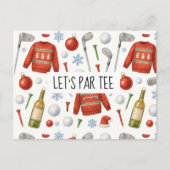 Golf Let's Par t-shirt Golf Party thema voor golfe Briefkaart (Voorkant)