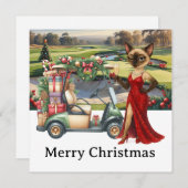 Golf Let's Par T-shirt kerstfeest voor golfer Feestdagenkaart (Voorkant / Achterkant)