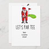 Golf Let's Par t-shirt Kerstfeest voor Golfer Kaart (Voorkant / Achterkant)
