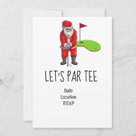 Golf Let's Par t-shirt Kerstfeest voor Golfer Kaart