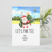 Golf Let's Par t-shirt Kerstfeest voor Golfer Kaart (Staand voorkant)