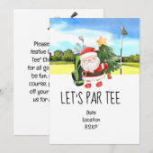 Golf Let's Par t-shirt Kerstfeest voor Golfer Kaart (Voorkant / Achterkant)