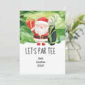 Golf Let's Par t-shirt Kerstfeest voor Golfer Kaart (Staand voorkant)