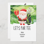 Golf Let's Par t-shirt Kerstfeest voor Golfer Kaart (Voorkant / Achterkant)
