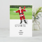 Golf Let's Par t-shirt Kerstfeest voor Golfer Kaart (Staand voorkant)