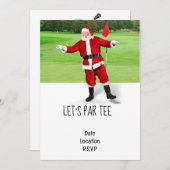Golf Let's Par t-shirt Kerstfeest voor Golfer Kaart (Voorkant / Achterkant)