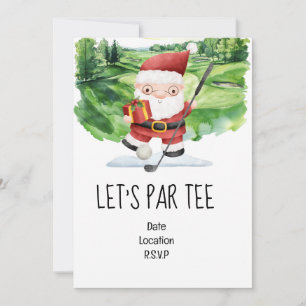 Golf Let's Par t-shirt Kerstfeest voor Golfer Kaart