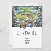 Golf Let's Par t-shirt Kerstfeest voor Golfer Kaart (Voorkant)