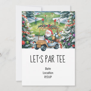 Golf Let's Par t-shirt Kerstfeest voor Golfer Kaart