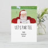 Golf Let's Par t-shirt Kerstfeest voor Golfer Kaart (Staand voorkant)