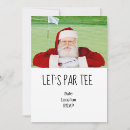 Golf Let's Par t-shirt Kerstfeest voor Golfer Kaart