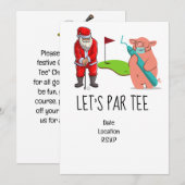 Golf Let's Par t-shirt Kerstfeest voor Tandarts Kaart (Voorkant / Achterkant)
