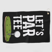 Golf Let's Par T-shirt met golfbal op groen Golfhanddoek (Horizontaal)