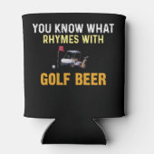 Golf Let's Par T-shirt met golfbal op t-shirt Blikjeskoeler (Achterkant)