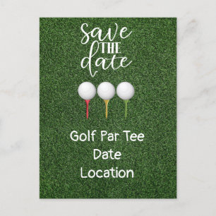 Golf Let's Par t-shirt met golfbal op t-shirt Uitnodiging Briefkaart