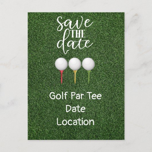 Golf Let's Par t-shirt met golfbal op t-shirt Uitnodiging Briefkaart (Voorkant)