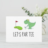 Golf Let's Par t-shirt met golfvlag op groen Kaart (Staand voorkant)