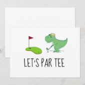 Golf Let's Par t-shirt met golfvlag op groen Kaart (Voorkant / Achterkant)