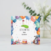 Golf Let's Par t-shirt met golfvlag op groen Kaart (Staand voorkant)