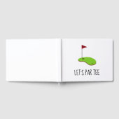 Golf Let's Par t-shirt met golfvlag op groen wit Gastenboek (Volledig)