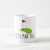Golf Let's Par t-shirt met golfvlag op groen wit Koffiemok (Center)