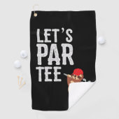 Golf Let's Par T-shirt met slothgolfer Golfhanddoek (Insitu)