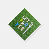 Golf Let's Par t-shirt met wit t-shirt is groen Servet (Hoek)