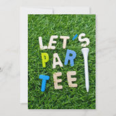 Golf Let's Par T-shirt Party nodigt u uit tot golf Kaart (Voorkant)