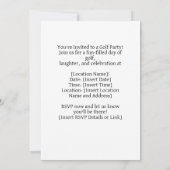 Golf Let's Par T-shirt tekst op Putting Green Kaart (Achterkant)