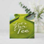 Golf Let's Par T-shirt tekst op Putting Green Save The Date (Staand voorkant)
