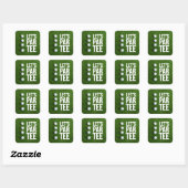 Golf Let's Par T-shirt Vierkante Sticker (Vel)