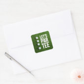 Golf Let's Par T-shirt Vierkante Sticker (Envelop)