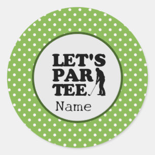 Golf Let's Par T-shirt voor Golfer Party Ronde Sticker