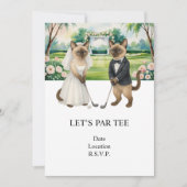 Golf Let's Par t-shirt voor kattenliefhebbers BRUI Kaart (Voorkant)