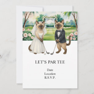 Golf Let's Par t-shirt voor kattenliefhebbers BRUI Kaart