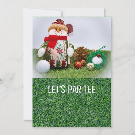 Golf Let's Par t-shirt voor Kerstmis Kaart (Voorkant)
