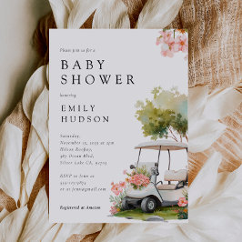 Golf Let's Par-tee Baby Shower Kaart