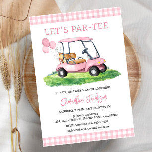 Golf Let's Par-tee Baby Shower Uitnodiging