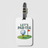 Golf Let's Par tee Bagagelabel (Voorkant (verticaal))
