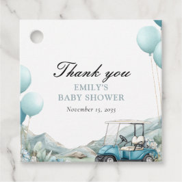 Golf Let's Par-tee Blauwe Baby Shower Bedankjes Labels