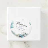 Golf Let's Par-tee Blauwe Baby Shower Bedankjes Labels (In situ)