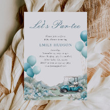 Golf Let's Par-tee Blauwe Baby Shower