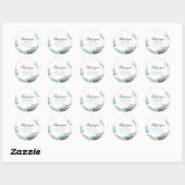 Golf Let's Par-tee Blauwe Baby Shower Ronde Sticker (Vel)