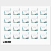 Golf Let's Par-tee Blauwe Baby Shower Vierkante Sticker (Vel)