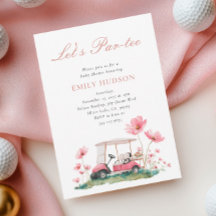 Golf Let's Par-tee Bloemenkleuren Baby Shower