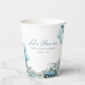 Golf Let's Par-tee Blue Baby Shower Papieren Bekers (Achterkant)