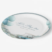 Golf Let's Par-tee Blue Baby Shower Papieren Bordje (Gekanteld)